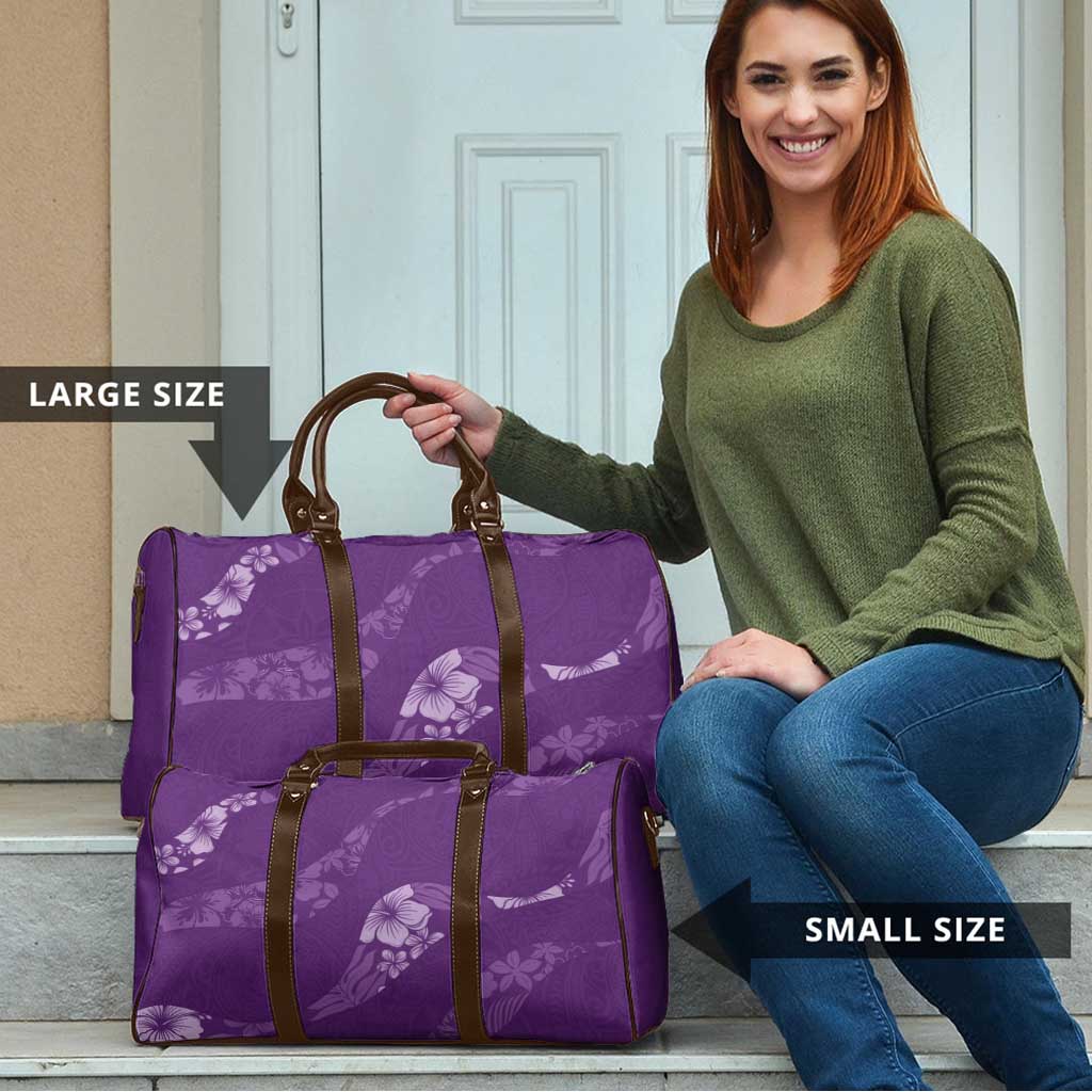 Aloha Hawaii Floral Tapa Travel Bag Patchwork Violet LT7 - Polynesian Pride