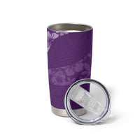 Aloha Hawaii Floral Tapa Tumbler Cup Patchwork Violet LT7 - Polynesian Pride