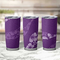 Aloha Hawaii Floral Tapa Tumbler Cup Patchwork Violet LT7 - Polynesian Pride