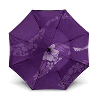 Aloha Hawaii Floral Tapa Umbrella Patchwork Violet LT7 One Size Folded 11.42 inch Opened Diameter 37.4 inch Violet - Polynesian Pride