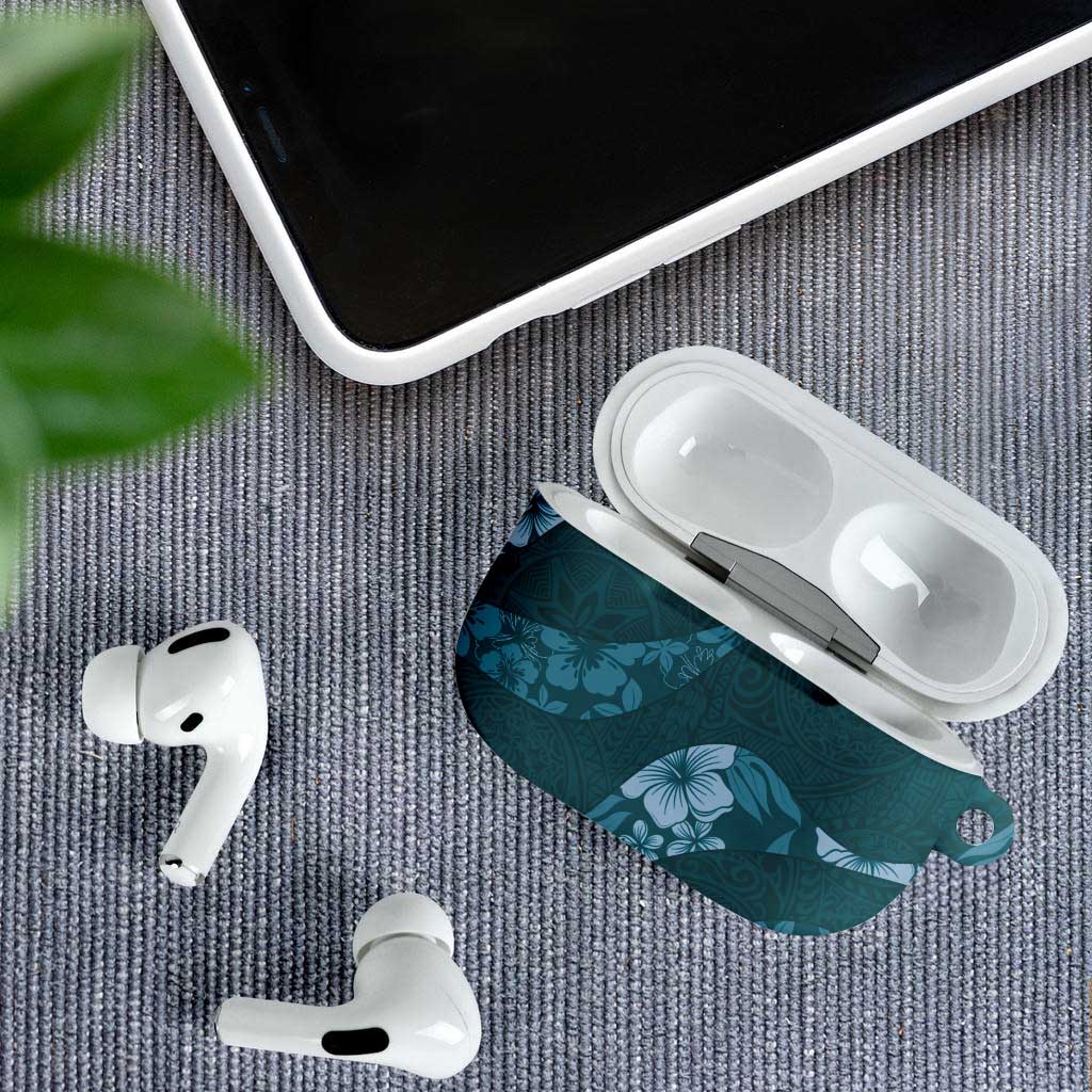 Aloha Hawaii Floral Tapa AirPods Case Patchwork Teal LT7 - Polynesian Pride