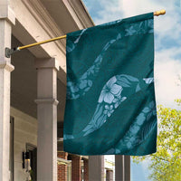 Aloha Hawaii Floral Tapa Garden Flag Patchwork Teal LT7 House Flag Teal - Polynesian Pride