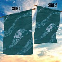 Aloha Hawaii Floral Tapa Garden Flag Patchwork Teal LT7 - Polynesian Pride