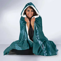 Aloha Hawaii Floral Tapa Hooded Blanket Patchwork Teal LT7 - Polynesian Pride