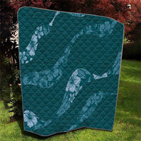 Aloha Hawaii Floral Tapa Quilt Patchwork Teal LT7 - Polynesian Pride