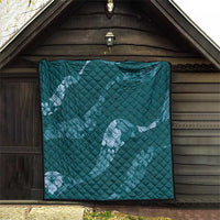 Aloha Hawaii Floral Tapa Quilt Patchwork Teal LT7 - Polynesian Pride
