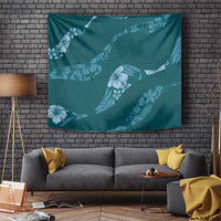 Aloha Hawaii Floral Tapa Tapestry Patchwork Teal LT7 Teal - Polynesian Pride