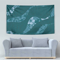 Aloha Hawaii Floral Tapa Tapestry Patchwork Teal LT7 - Polynesian Pride