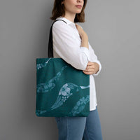 Aloha Hawaii Floral Tapa Tote Bag Patchwork Teal LT7 - Polynesian Pride