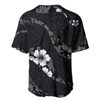 Aloha Hawaii Floral Tapa Baseball Jersey Patchwork Charcoal LT7 - Polynesian Pride