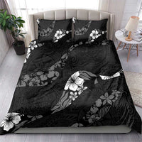 Aloha Hawaii Floral Tapa Bedding Set Patchwork Charcoal LT7 - Polynesian Pride