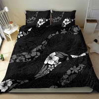 Aloha Hawaii Floral Tapa Bedding Set Patchwork Charcoal LT7 - Polynesian Pride