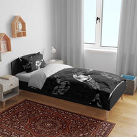 Aloha Hawaii Floral Tapa Bedding Set Patchwork Charcoal LT7 - Polynesian Pride