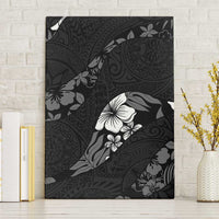 Aloha Hawaii Floral Tapa Canvas Wall Art Patchwork Charcoal LT7 Without Frame Charcoal - Polynesian Pride