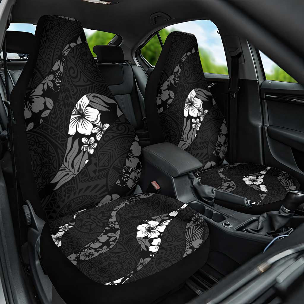 Aloha Hawaii Floral Tapa Car Seat Cover Patchwork Charcoal LT7 One Size Charcoal - Polynesian Pride