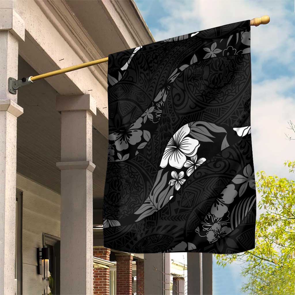 Aloha Hawaii Floral Tapa Garden Flag Patchwork Charcoal LT7 House Flag Charcoal - Polynesian Pride