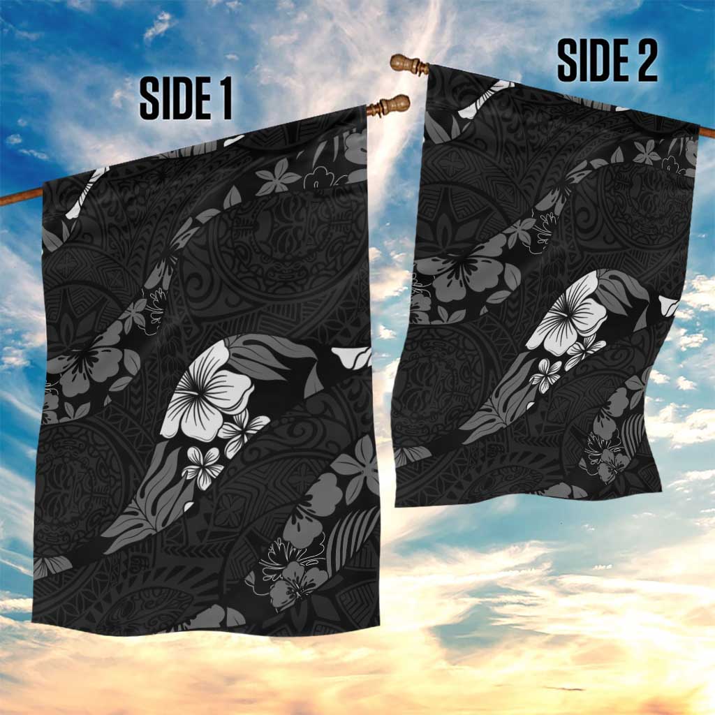 Aloha Hawaii Floral Tapa Garden Flag Patchwork Charcoal LT7 - Polynesian Pride