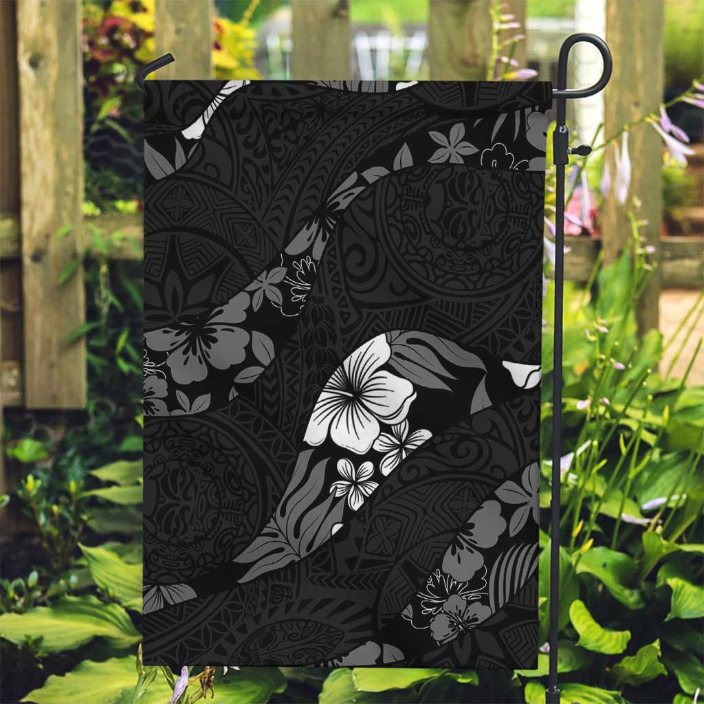 Aloha Hawaii Floral Tapa Garden Flag Patchwork Charcoal LT7 Garden Flag Charcoal - Polynesian Pride