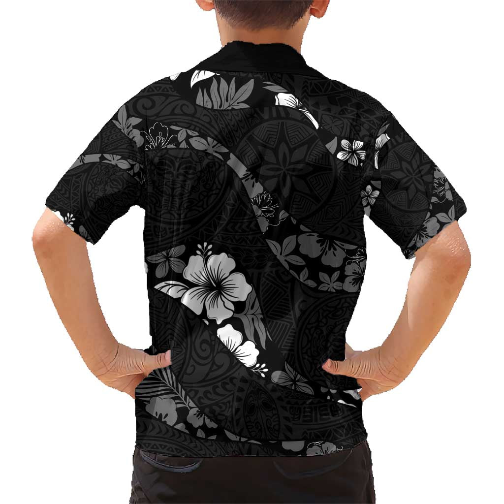 Aloha Hawaii Floral Tapa Hawaiian Shirt Patchwork Charcoal LT7 - Polynesian Pride