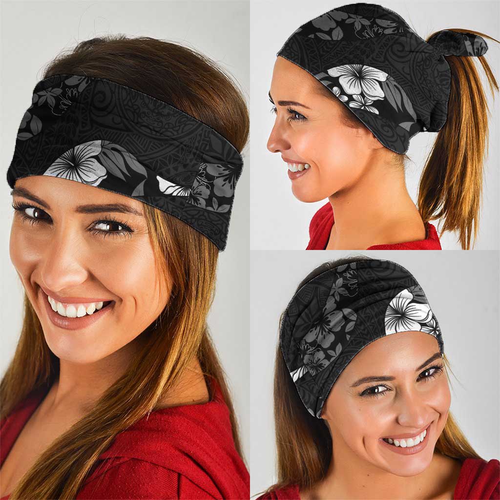 Aloha Hawaii Floral Tapa Neck Gaiter Patchwork Charcoal LT7 - Polynesian Pride