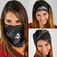 Aloha Hawaii Floral Tapa Neck Gaiter Patchwork Charcoal LT7 - Polynesian Pride