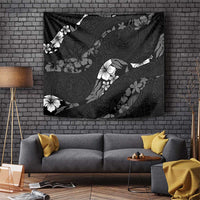 Aloha Hawaii Floral Tapa Tapestry Patchwork Charcoal LT7 Charcoal - Polynesian Pride