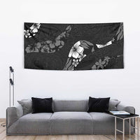 Aloha Hawaii Floral Tapa Tapestry Patchwork Charcoal LT7 - Polynesian Pride