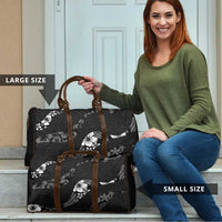 Aloha Hawaii Floral Tapa Travel Bag Patchwork Charcoal LT7 - Polynesian Pride