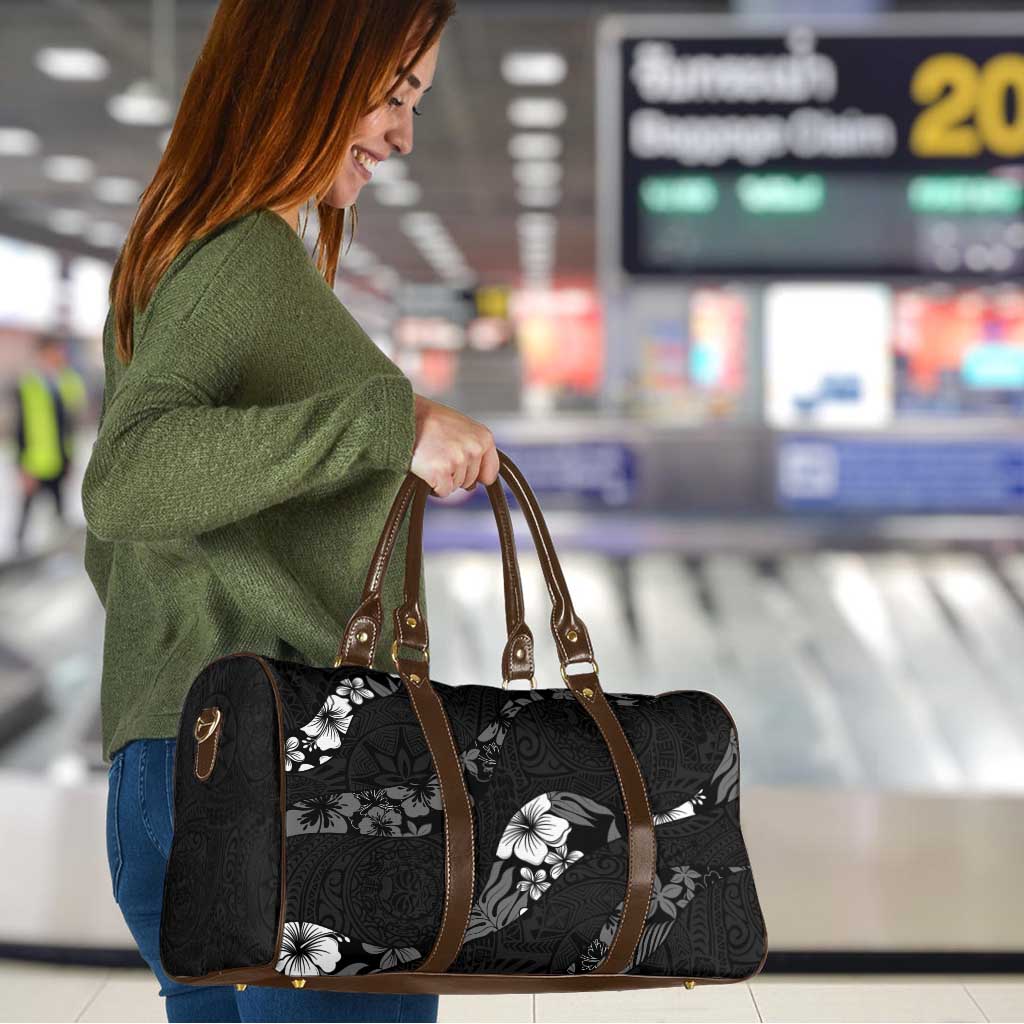 Aloha Hawaii Floral Tapa Travel Bag Patchwork Charcoal LT7 - Polynesian Pride