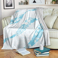 Aloha Hawaii Floral Tapa Blanket Patchwork Turquoise LT7 Turquoise - Polynesian Pride