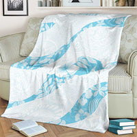 Aloha Hawaii Floral Tapa Blanket Patchwork Turquoise LT7 - Polynesian Pride