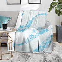 Aloha Hawaii Floral Tapa Blanket Patchwork Turquoise LT7 - Polynesian Pride