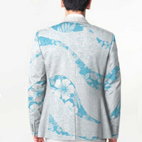 Aloha Hawaii Floral Tapa Blazer Patchwork Turquoise LT7 - Polynesian Pride