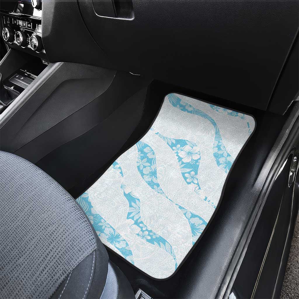 Aloha Hawaii Floral Tapa Car Mats Patchwork Turquoise LT7 - Polynesian Pride