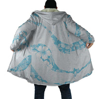 Aloha Hawaii Floral Tapa Cloak Patchwork Turquoise LT7 - Polynesian Pride