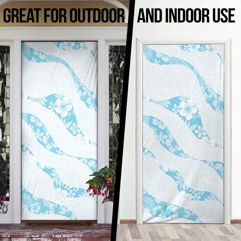 Aloha Hawaii Floral Tapa Door Cover Patchwork Turquoise LT7 - Polynesian Pride