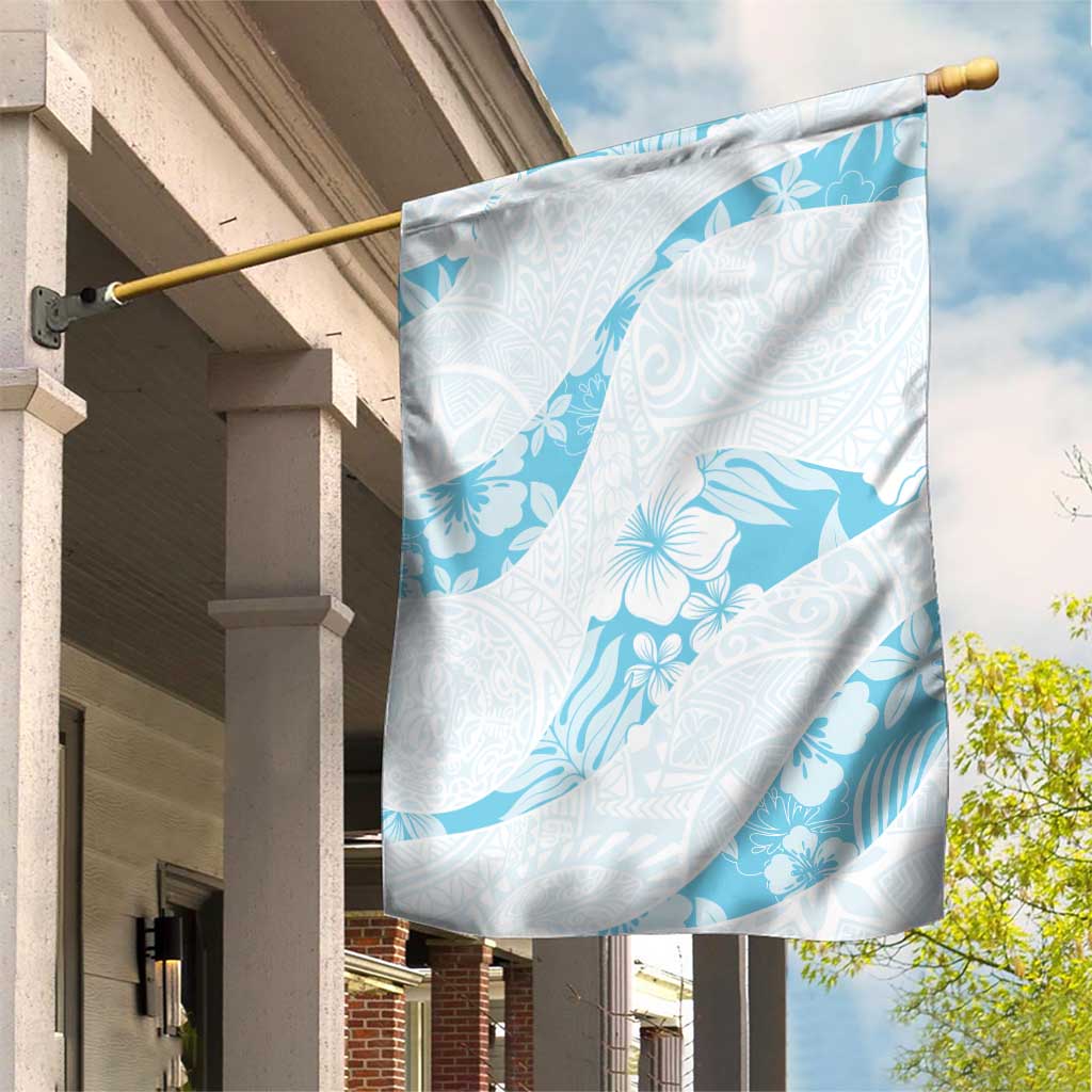 Aloha Hawaii Floral Tapa Garden Flag Patchwork Turquoise LT7 House Flag Turquoise - Polynesian Pride