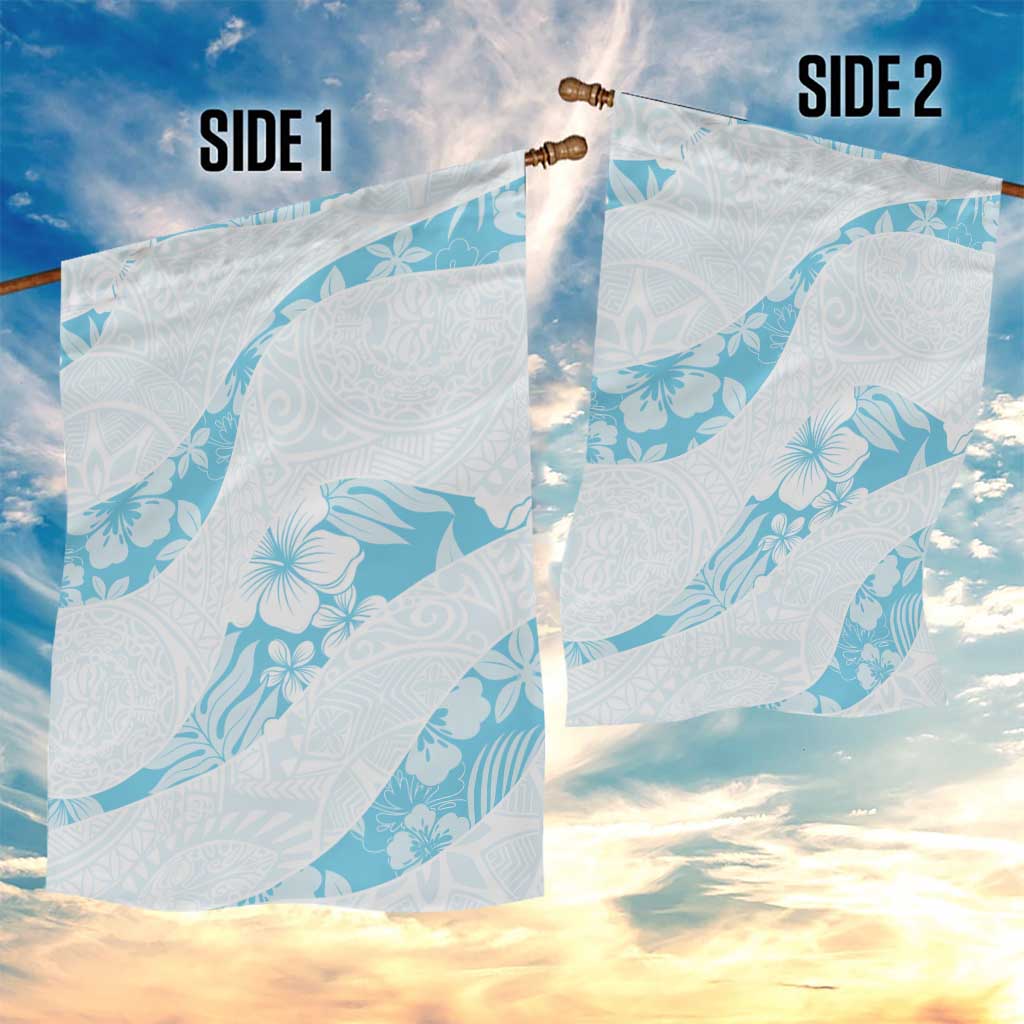 Aloha Hawaii Floral Tapa Garden Flag Patchwork Turquoise LT7 - Polynesian Pride