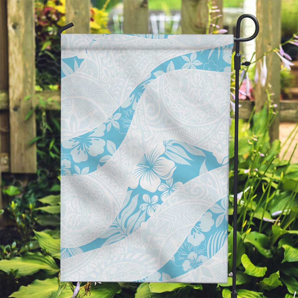 Aloha Hawaii Floral Tapa Garden Flag Patchwork Turquoise LT7 Garden Flag Turquoise - Polynesian Pride