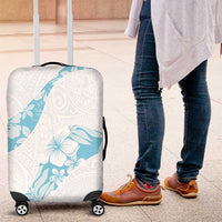Aloha Hawaii Floral Tapa Luggage Cover Patchwork Turquoise LT7 Turquoise - Polynesian Pride