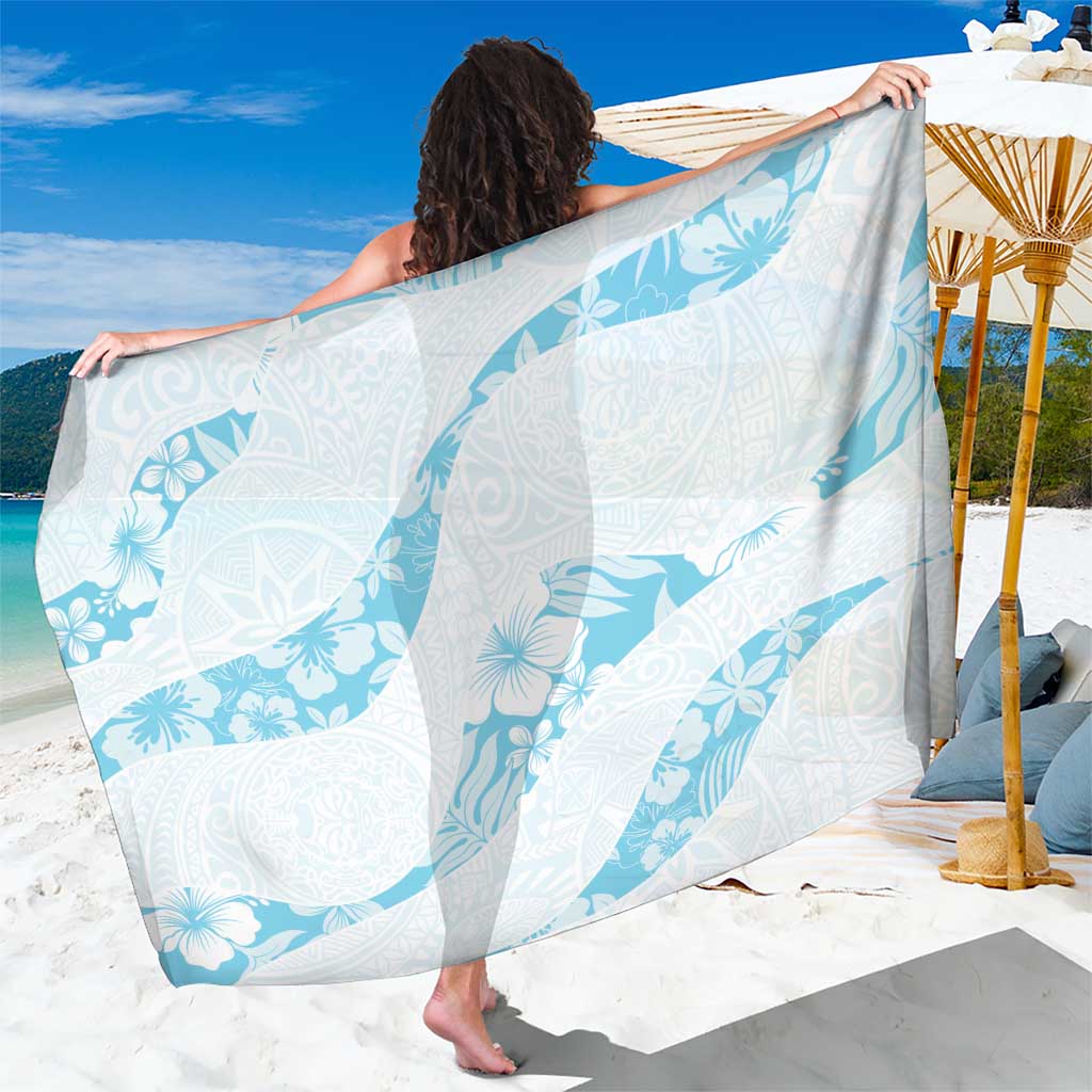 Aloha Hawaii Floral Tapa Sarong Patchwork Turquoise LT7 One Size 44 x 66 inches Turquoise - Polynesian Pride
