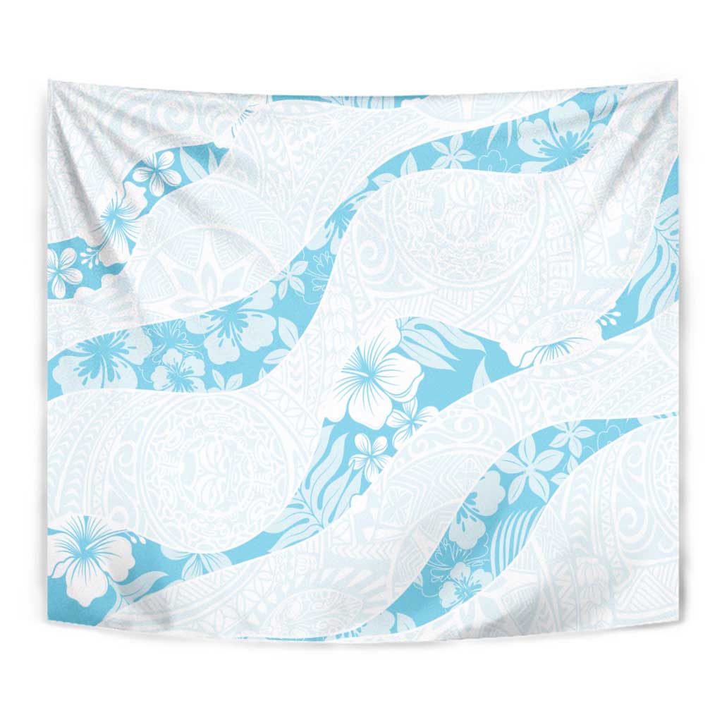Aloha Hawaii Floral Tapa Tapestry Patchwork Turquoise LT7 - Polynesian Pride