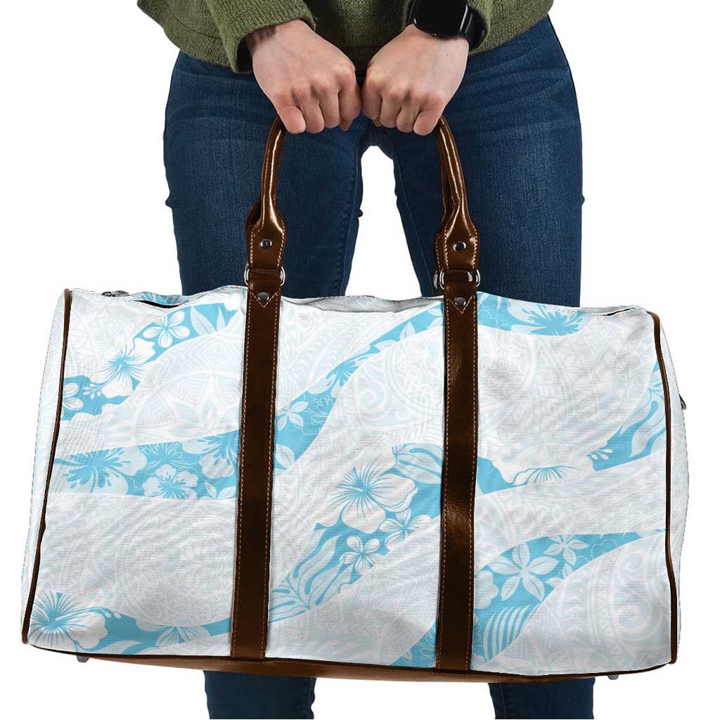 Aloha Hawaii Floral Tapa Travel Bag Patchwork Turquoise LT7 Turquoise - Polynesian Pride