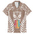 personalised-kia-kaha-te-reo-maori-family-matching-long-sleeve-bodycon-dress-and-hawaiian-shirt-hei-tiki-mix-koru-brown