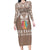 personalised-kia-kaha-te-reo-maori-family-matching-long-sleeve-bodycon-dress-and-hawaiian-shirt-hei-tiki-mix-koru-brown