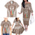 personalised-kia-kaha-te-reo-maori-family-matching-off-shoulder-long-sleeve-dress-and-hawaiian-shirt-hei-tiki-mix-koru-brown