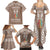 personalised-kia-kaha-te-reo-maori-family-matching-summer-maxi-dress-and-hawaiian-shirt-hei-tiki-mix-koru-brown