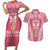 personalised-kia-kaha-te-reo-maori-couples-matching-short-sleeve-bodycon-dress-and-hawaiian-shirt-hei-tiki-mix-koru-pink