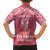 personalised-kia-kaha-te-reo-maori-family-matching-long-sleeve-bodycon-dress-and-hawaiian-shirt-hei-tiki-mix-koru-pink