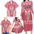 personalised-kia-kaha-te-reo-maori-family-matching-long-sleeve-bodycon-dress-and-hawaiian-shirt-hei-tiki-mix-koru-pink